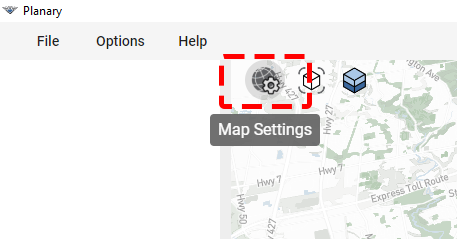 Planary 2.0 Map Settings Icon