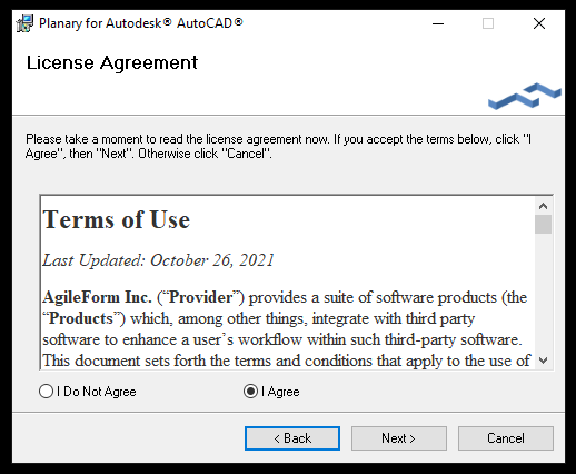 Planary CAD Installation Step 3