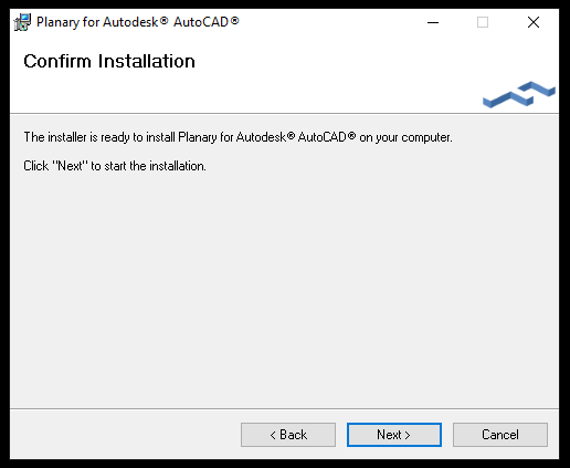 Planary CAD Installation Step 5