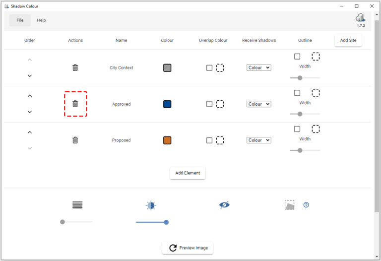 Shadow Colour 1.7.5 Delete Element