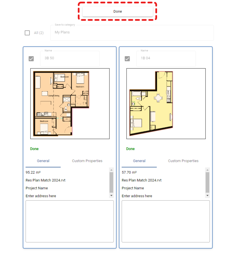 Plan Match for Revit - Add - Done