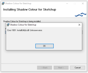 Shadow Colour 1.9 Error Installation