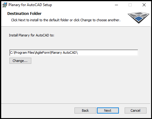 Planary CAD Version 3 - Installation step 4