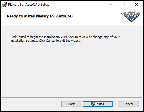 Planary CAD Version 3 - Installation step 5