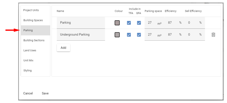 Planary Version 3 - Preferences Parking