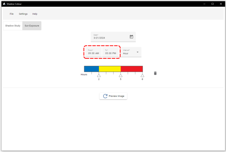 Shadow Colour 2.0 Sun Exposure Select Time