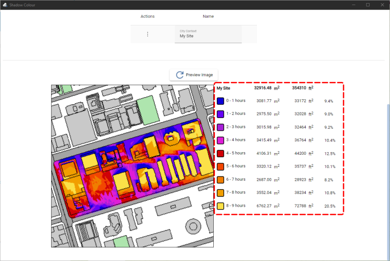 Shadow Colour 2.2 SketchUp Sun Exposure Area Calc