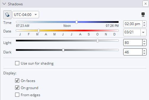 Shadow Colour 2.2 SketchUp Tray-Shadow