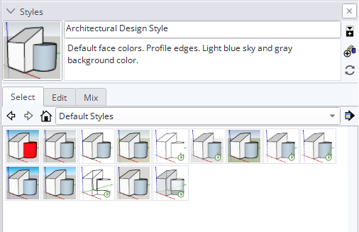 Shadow Colour 2.2 SketchUp Tray-Styles