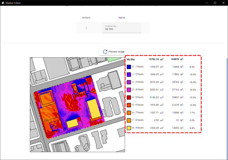 Shadow Colour 2.2 Sun Exposure Area Calc