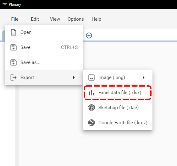 Planary CAD Version 4 - Export Excel