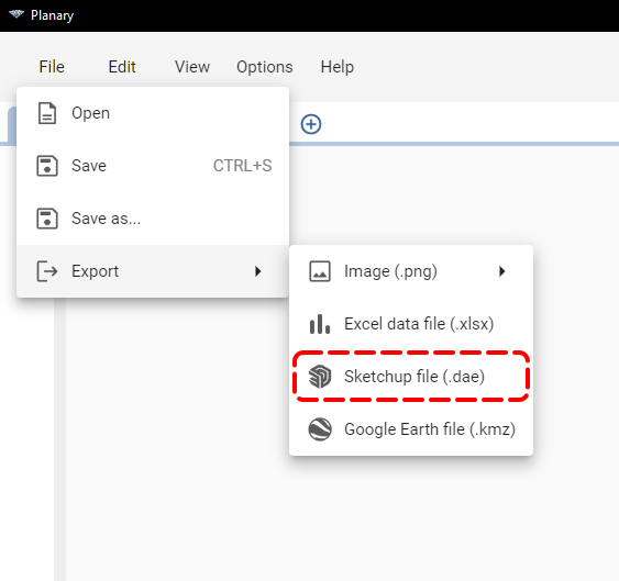 Planary CAD Version 4 -Export SketchUp