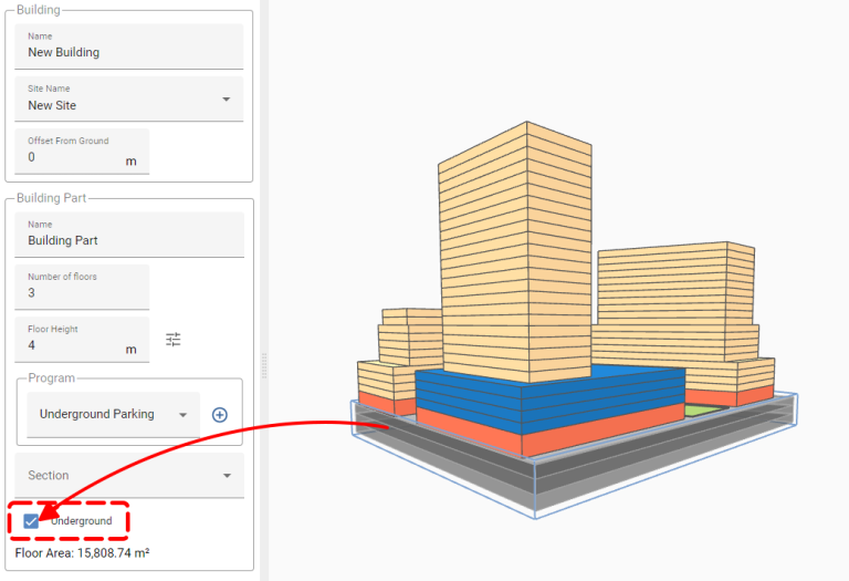 Planary Version 4 - Add Underground Parking