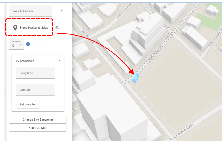 Planary Version 4 - Map Settings Place Marker