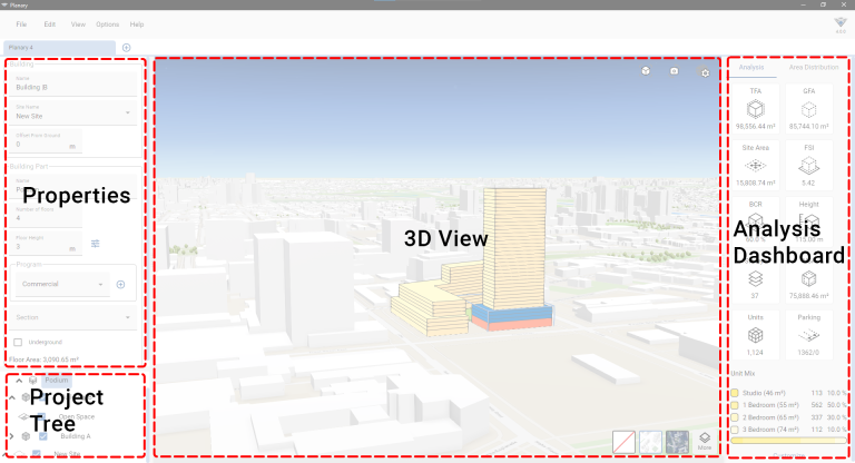 Planary Version 4 - Project Interface