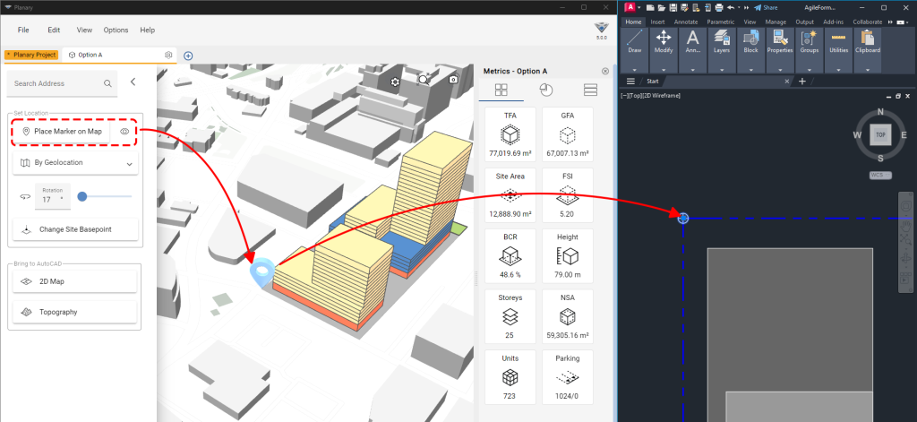 Planary CAD Version 5.0 Basepoint to CAD